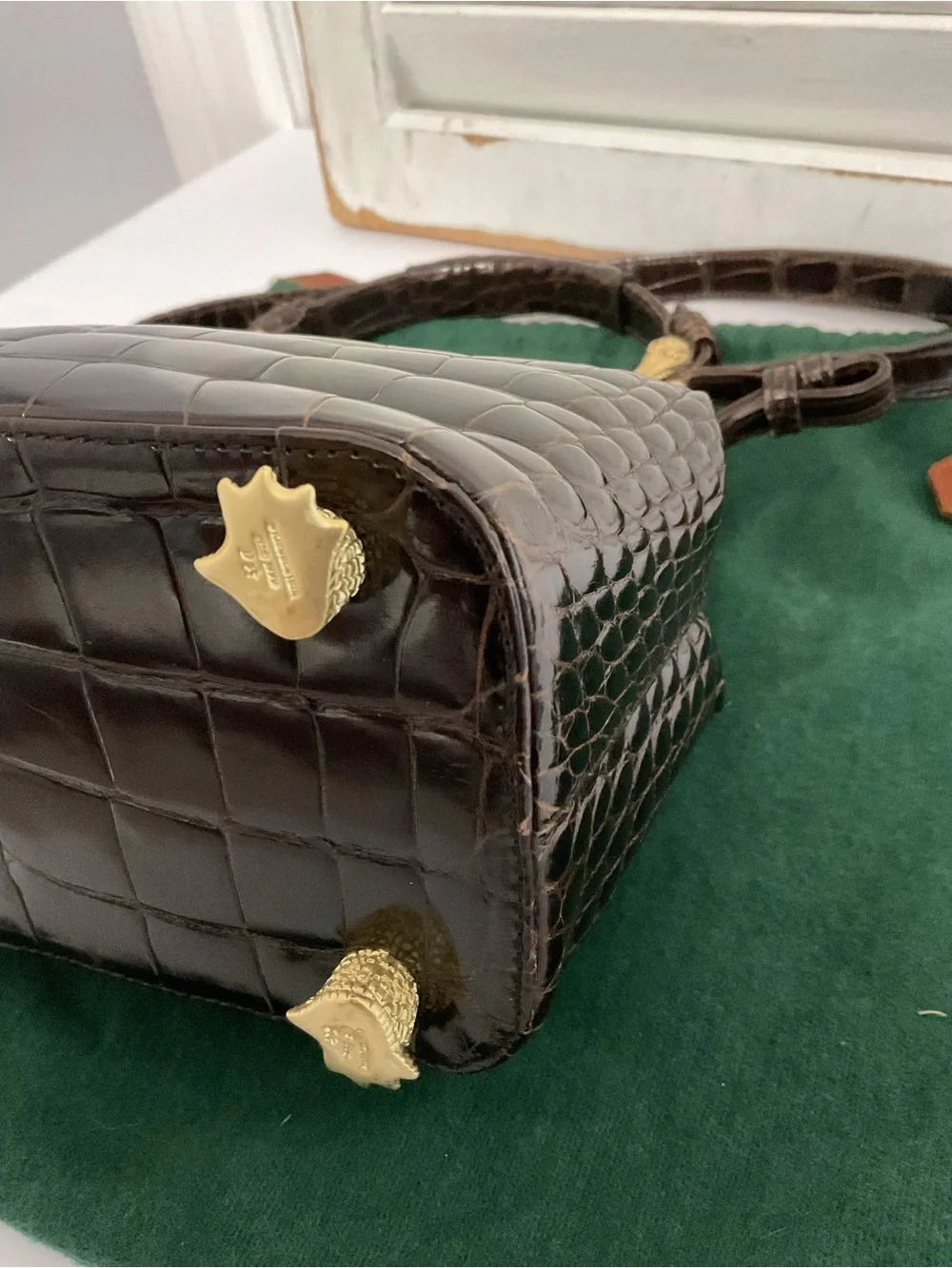 Barry Kieselstein-Cord Vintage Alligator Trophy Frame Bag